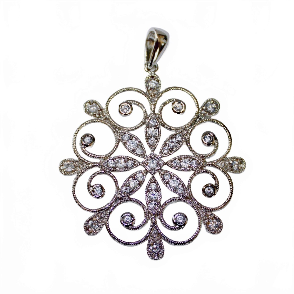 925 Sterling and Rhinestone Pendant